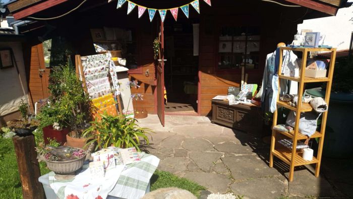 Die Gartenhütte in Neudorf als Laden